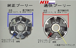 通快プーリーKIT・STDVシリーズマフラー用(アドレスV125)
